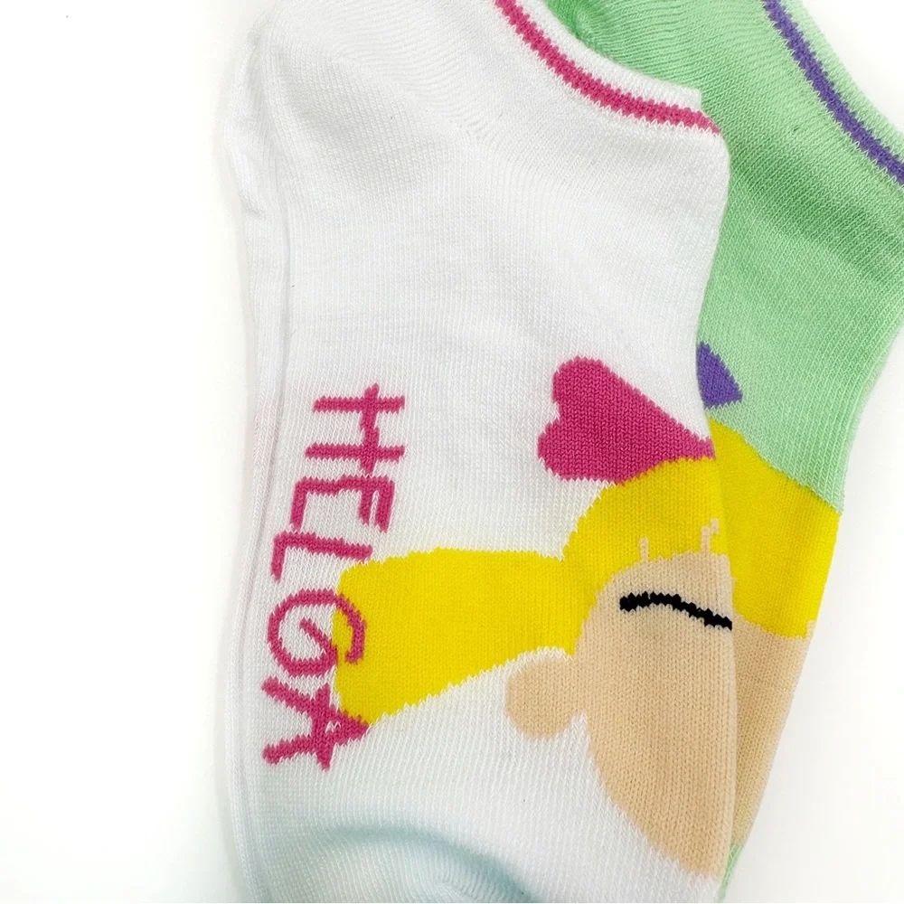 Nickelodeon Womens No Show Socks Rugrats Hey Arnold 5 Pairs Retro 90s Fun Gift